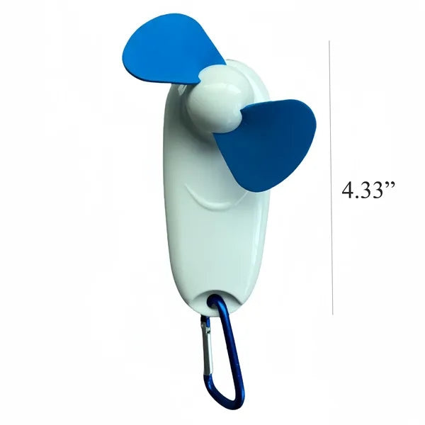 Mini Hand Held Fan With Carabiner
