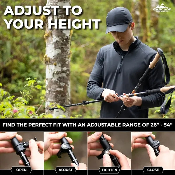 Aluminum Trekking Poles with Tip Kit