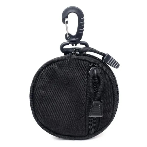 Portable Tactical Round Wallet with Carabiner