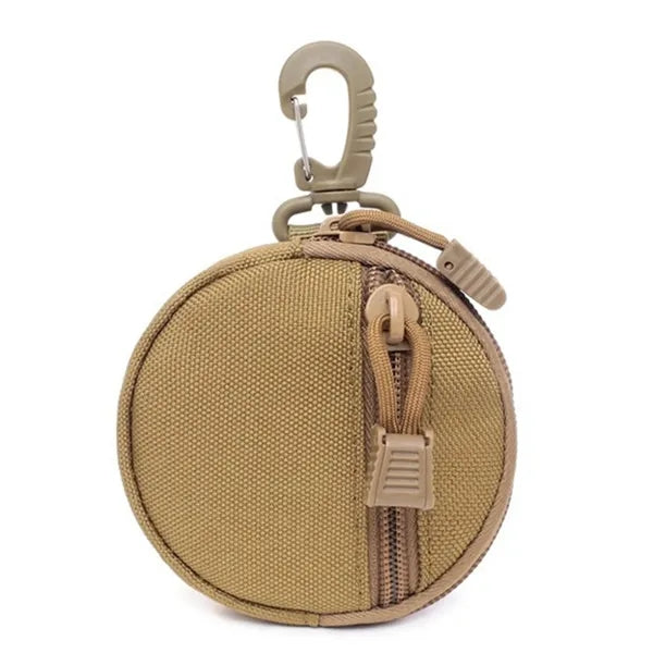 Portable Tactical Round Wallet with Carabiner