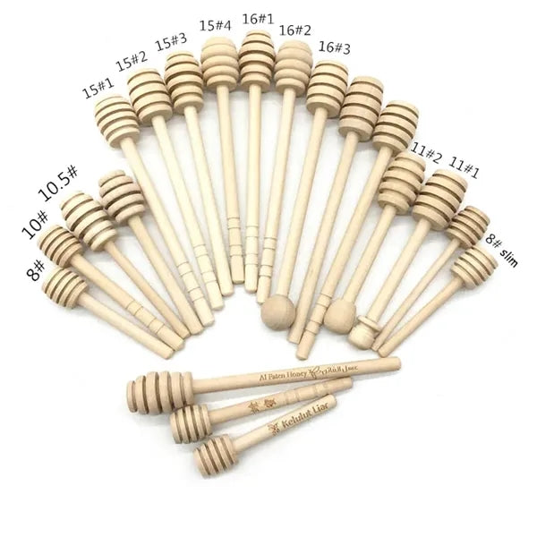 6" Wooden Honey Dipper