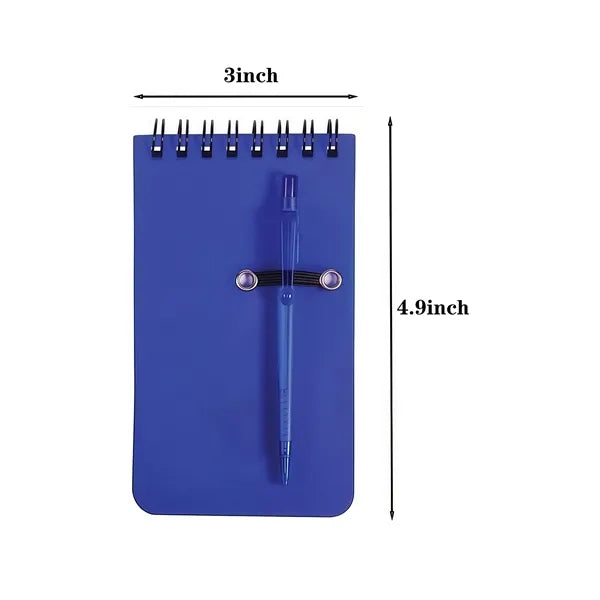 Pocket Sized Spiral Jotter Notepad Notebook With Pen