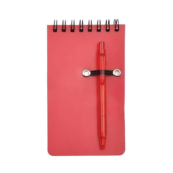 Pocket Sized Spiral Jotter Notepad Notebook With Pen