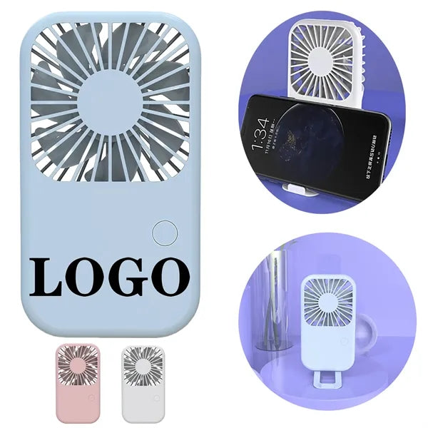 Mini Handheld Fan with Phone Holder