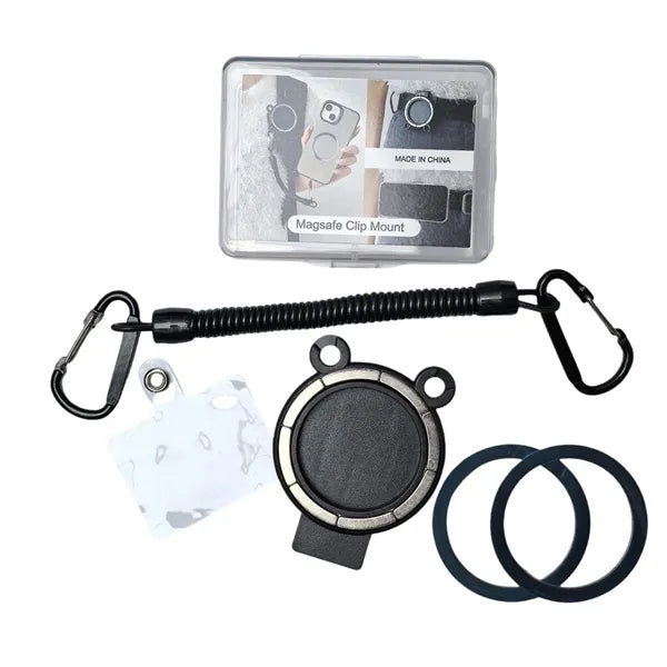 Magnetic Phone Belt Clip Holder With Anti Theft Chain