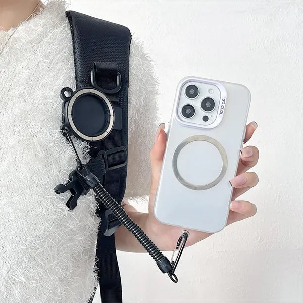 Magnetic Phone Belt Clip Holder With Anti Theft Chain