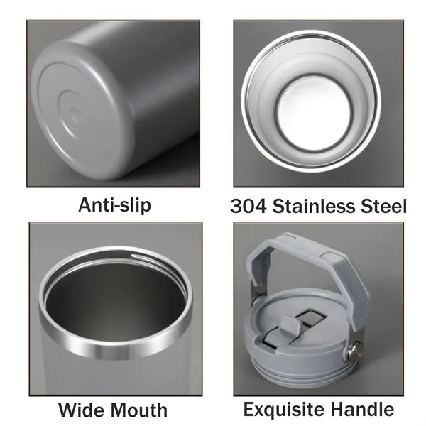 30oz Stainless Steel Insulated Water Bottle with Straw