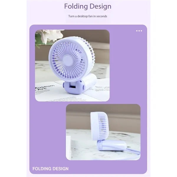 Glitter Foldable Powerful Fan
