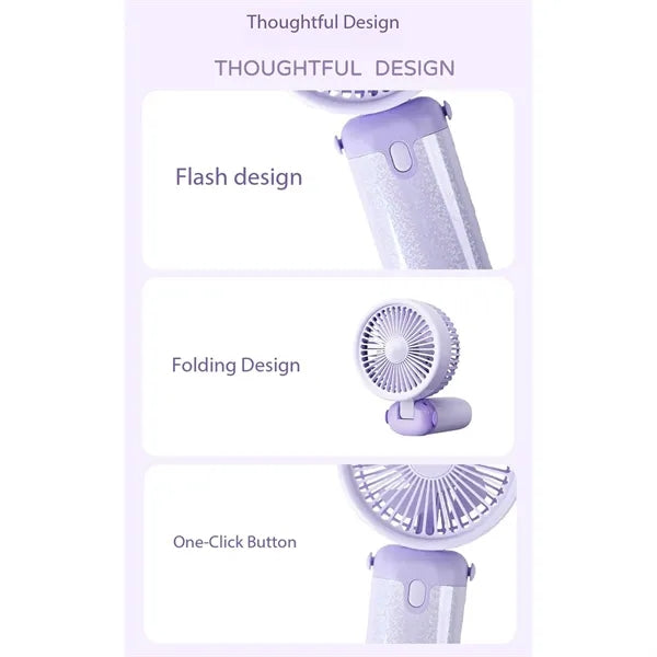 Glitter Foldable Powerful Fan