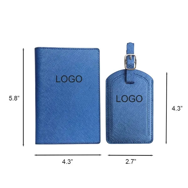 Multifunctional PU Passport Bag Luggage Tag Combo