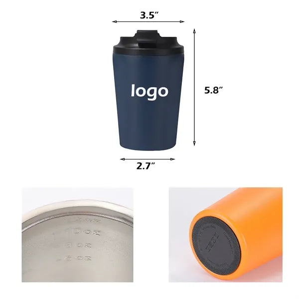 11oz Double-Layer Insulated Coffee Cup With Scale