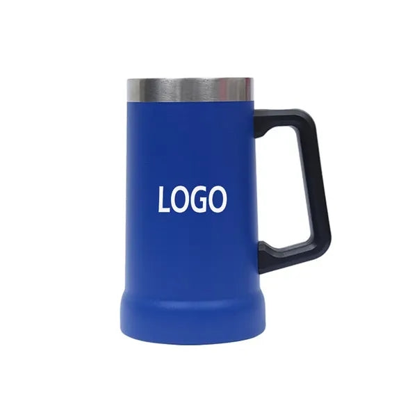 24oz Double-Walled Insulated Beer Mug With Handle