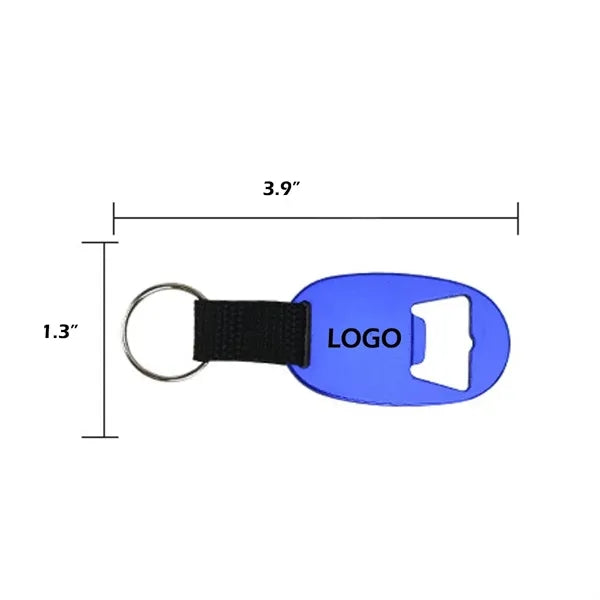 Aluminum Oval Keychain with Bottle Opener
