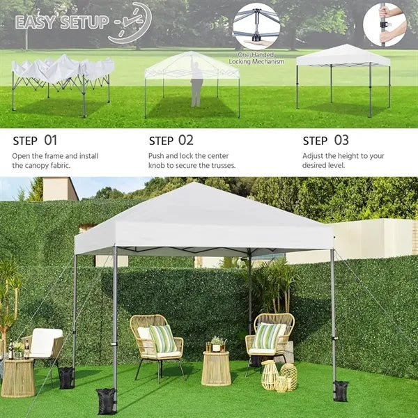 Outdoor Folding Canopy Tent With Telescopic Frame