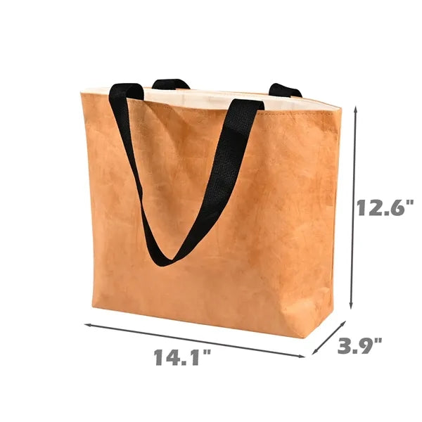Waterproof HDPE Tote Bag With Canvas Lining