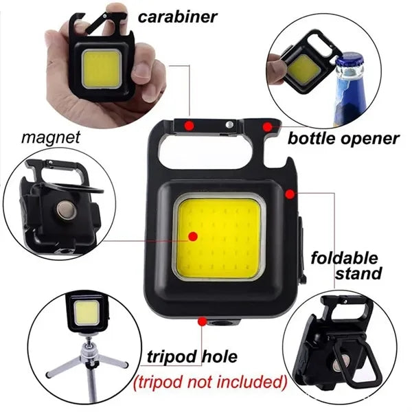500mAh 3 Modes Keychain Flashlights