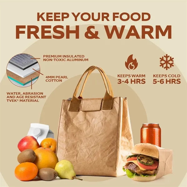 Dupont Paper Tearproof Aluminum Foil Insulated Lunch Bag