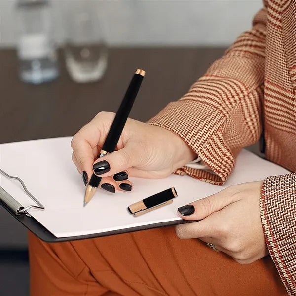 Satin Soft Touch Earl Gel Pen - Rose Gold Accents (Recycled