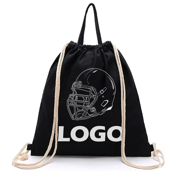 Canvas Drawstring Backpack With Handles