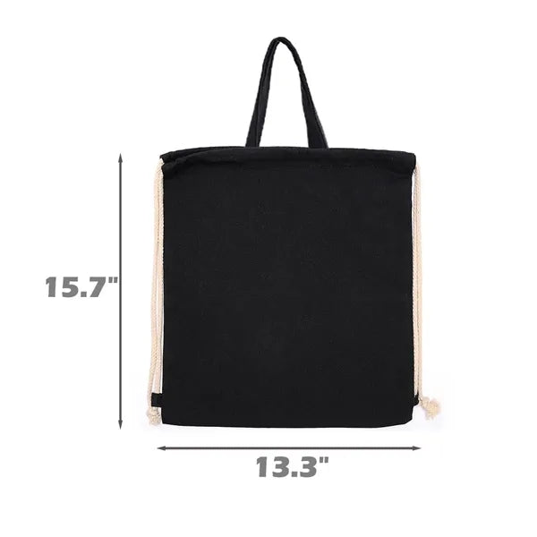 Canvas Drawstring Backpack With Handles
