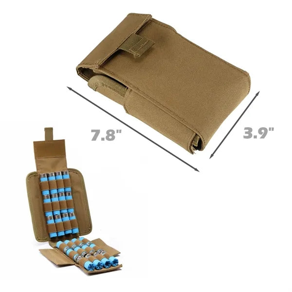 Portable Shotgun Shell Storage Bag With Tactical Webbing