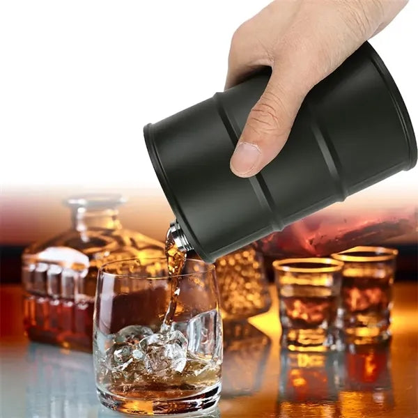 Novelty Oil Barrel Flask, 304 Stainless Steel