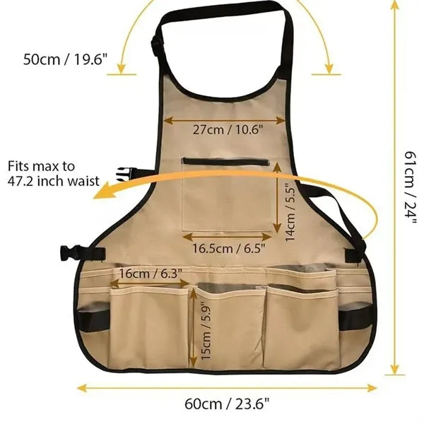 Technicians Apron Tool Storage Hanging Bib