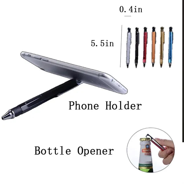7 in 1 Tools Metal Ballpoint Pen With Screwdriver Ruler