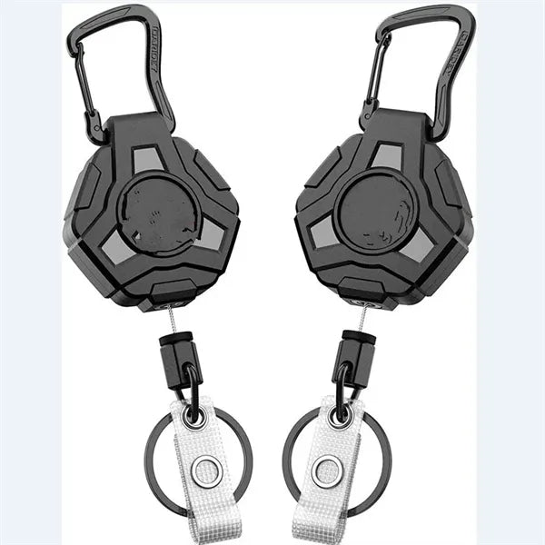 Retractable Carabiner Keychain with Anti-Loss Function
