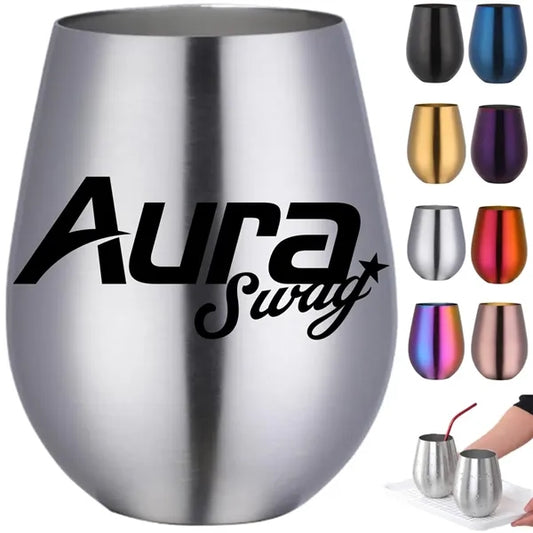 Colorful Stainless Steel Wine Glass