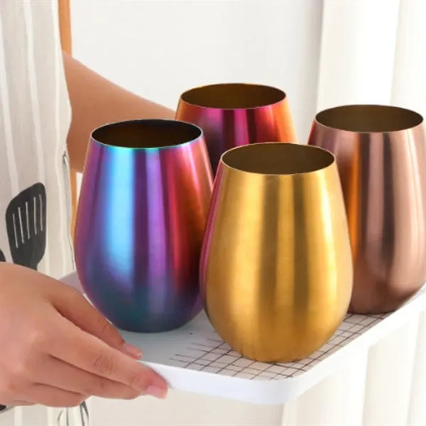 Colorful Stainless Steel Wine Glass
