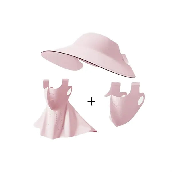 3-in-1 Full-Face Integrated Sun Protection Face Cover Hat