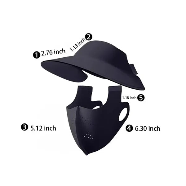 3-in-1 Full-Face Integrated Sun Protection Face Cover Hat