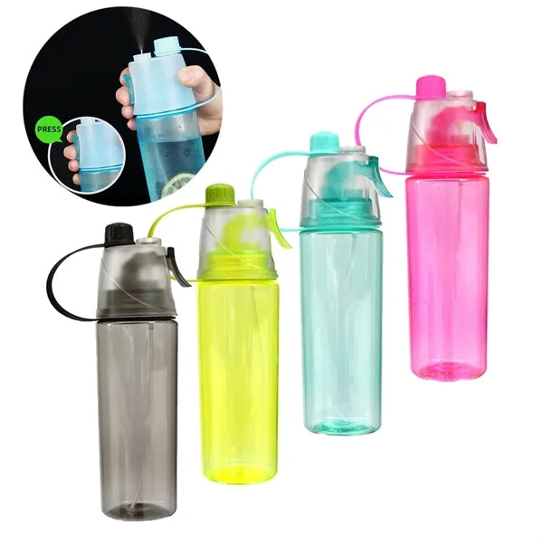 20 Oz Mist & Sip Plastic Water Bottle With Handle