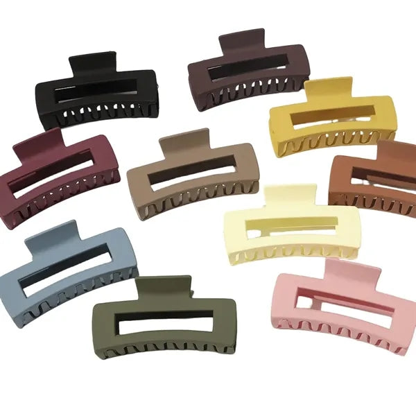Square Matte Hair Claw Clip, Strong Hold for All Types