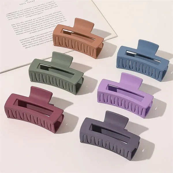 Square Matte Hair Claw Clip, Strong Hold for All Types