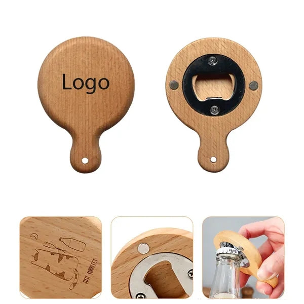 Wooden Fridge Magnet Bottle Opener