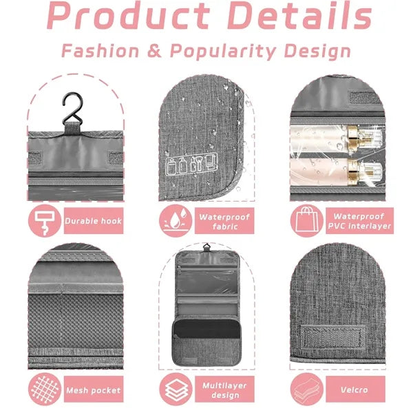 Toiletry Travel Bag with Hanging Hook