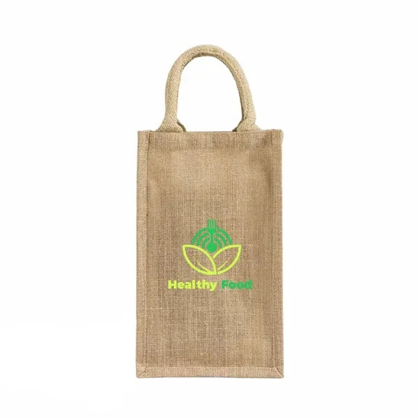 Temecula 4-Bottle Jute Wine Tote Bag