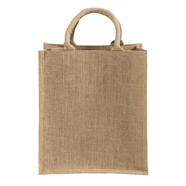 Vineyard 6-Bottle Jute Wine Tote Bag