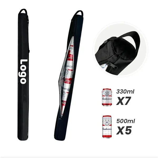 Cylindrical beer cooler bag