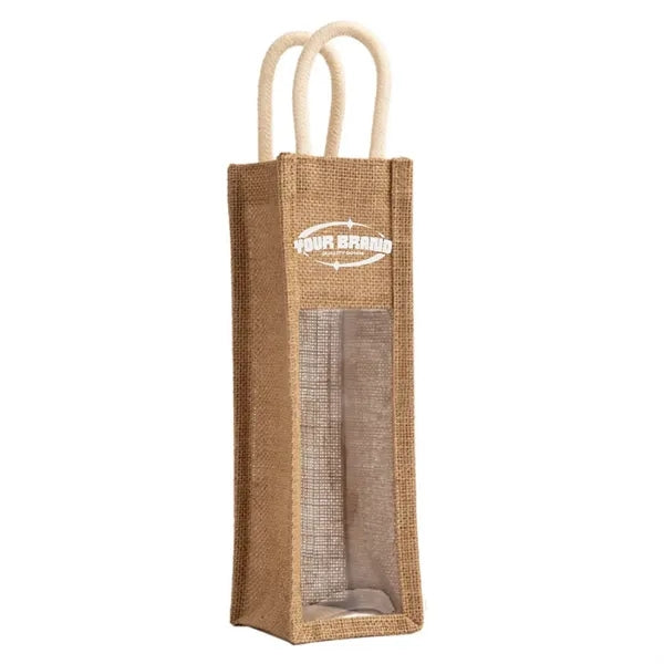 1 Bottle Burlap Wine Bag
