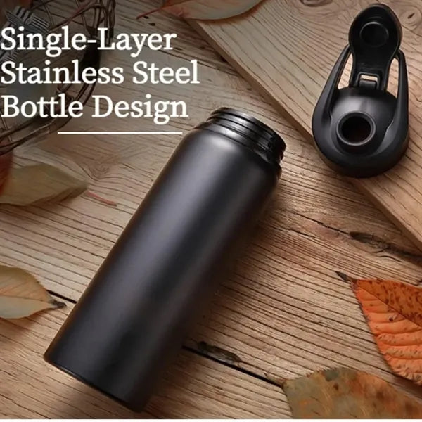 17/23 Oz. Stainless Steel Single Wall Water Bottles With Lid