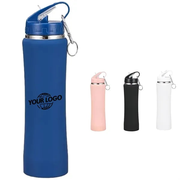 17/20/25 Oz. Stainless Steel Water Bottle with Straw and Lid