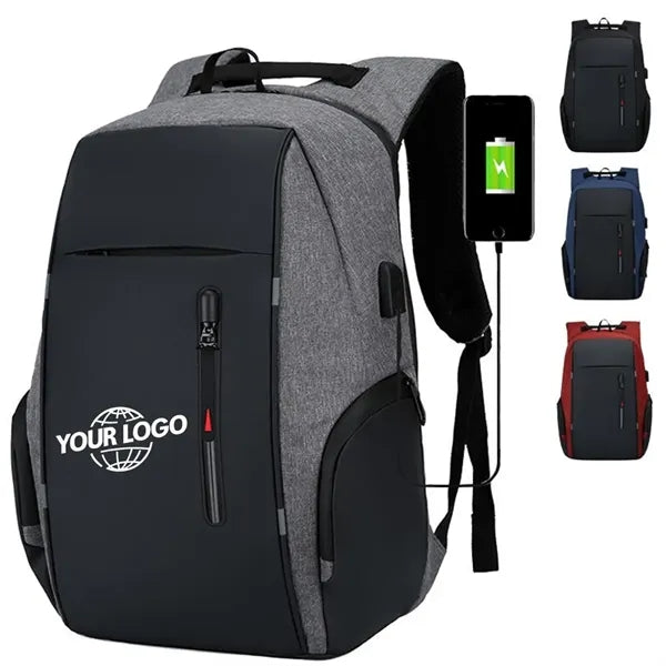 Travel Waterproof Laptop Backpack with USB Charging Port