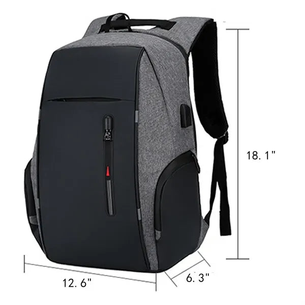 Travel Waterproof Laptop Backpack with USB Charging Port