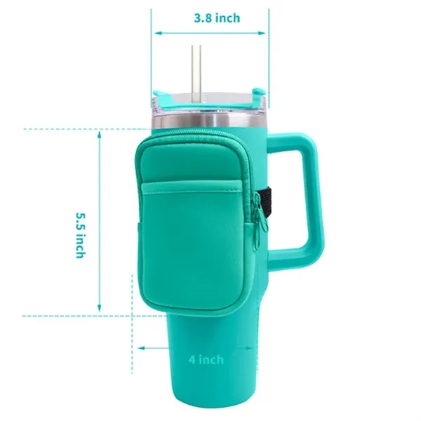 Water Bottle Zipper Pouch for 40 Oz. Tumbler
