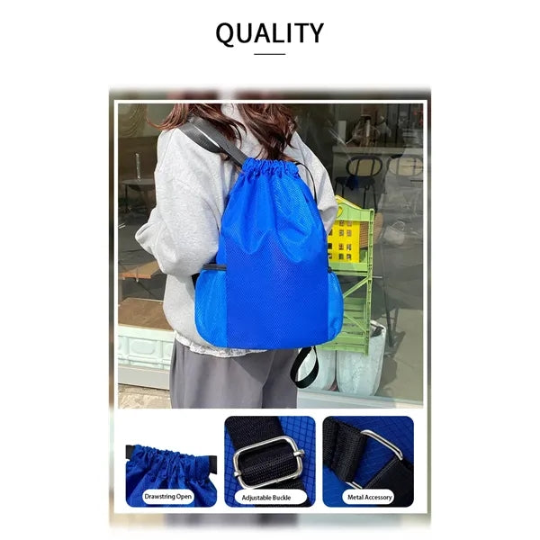 Drawstring Backpack Bag Sport Gym Sackpack