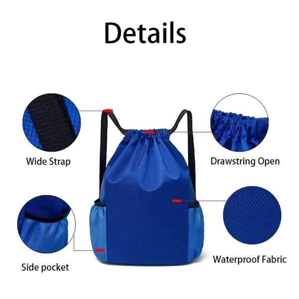 Drawstring Backpack Bag Sport Gym Sackpack
