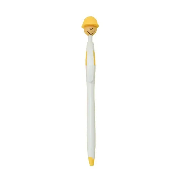 Safety Helmet Smile Face Plastic Ballpoint Pen